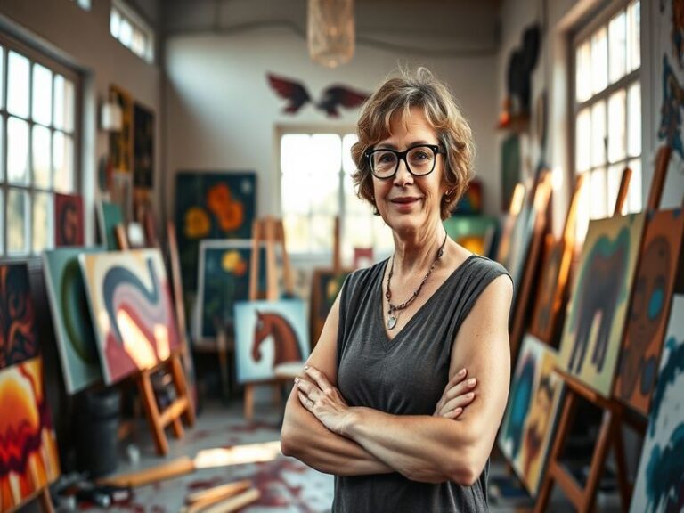 A professional portrait of Jo Boydell, showcasing her confident demeanor in a modern office setting, symbolizing her leadersh