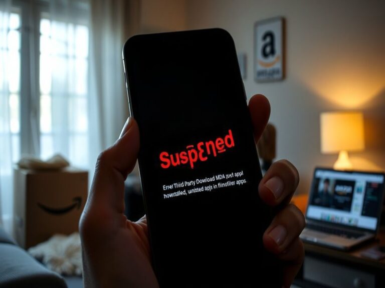 An image depicting a user looking frustrated while using a computer, with a blurred background of digital media icons represe