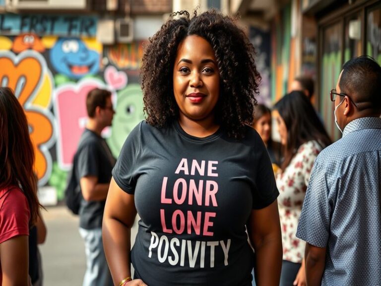 A portrait of Lindy West, capturing her confident demeanor and engaging smile, set against a backdrop of books and articles,
