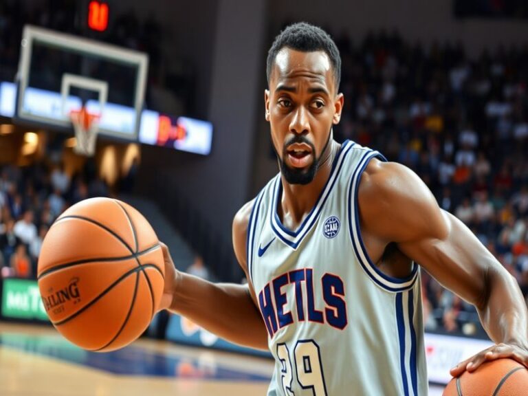 A vibrant image of Mo Williams on the basketball court, showcasing his dynamic playing style, surrounded by fans during a gam