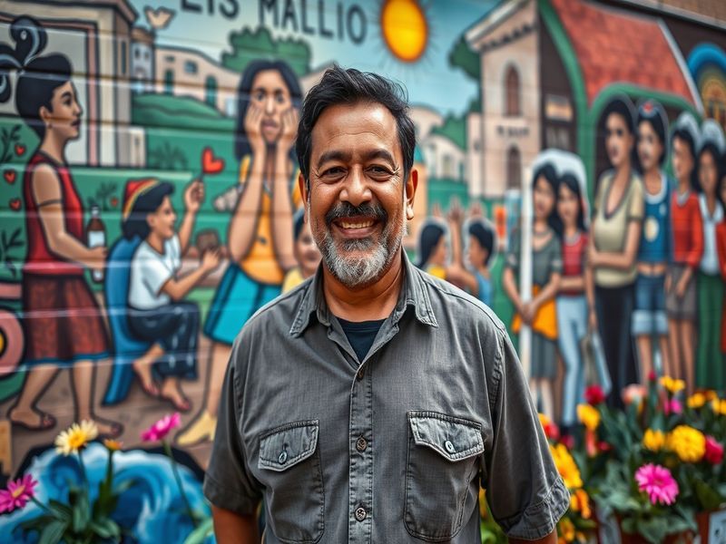 A vibrant image of Luis Matos engaging with his audience, showcasing his dynamic personality and creative energy.