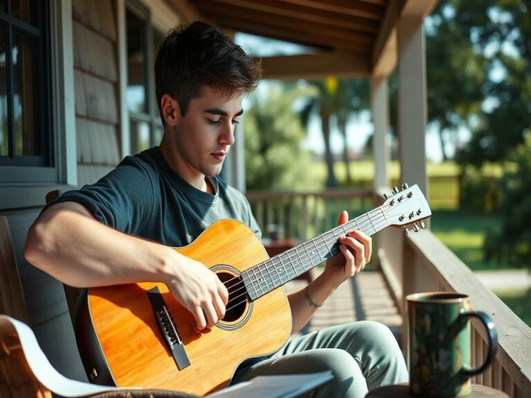 A vibrant portrait of Cooper Pratt, showcasing his charismatic personality, with a backdrop of a theater stage and sports are