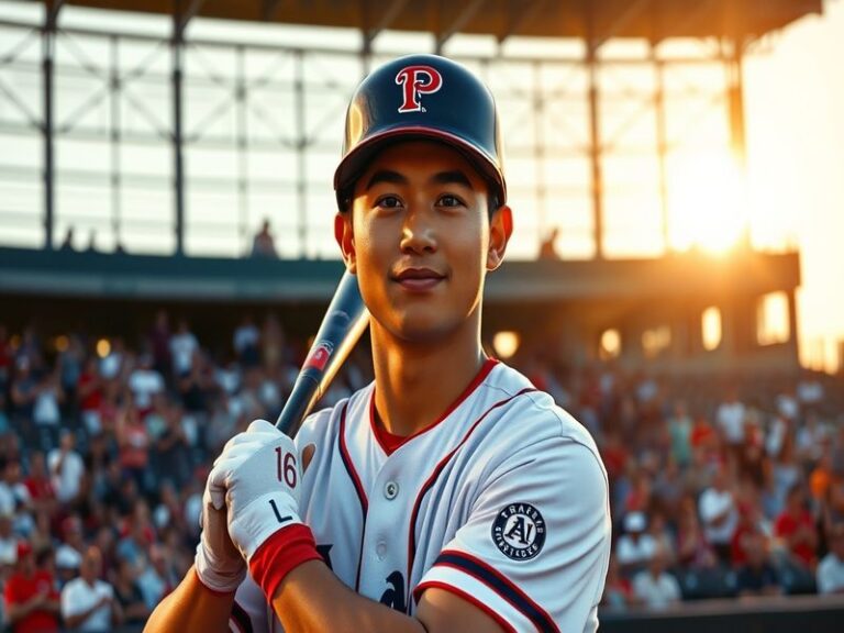 A dynamic image of Steven Kwan in action during a baseball game, showcasing his batting stance, focused expression, and the v