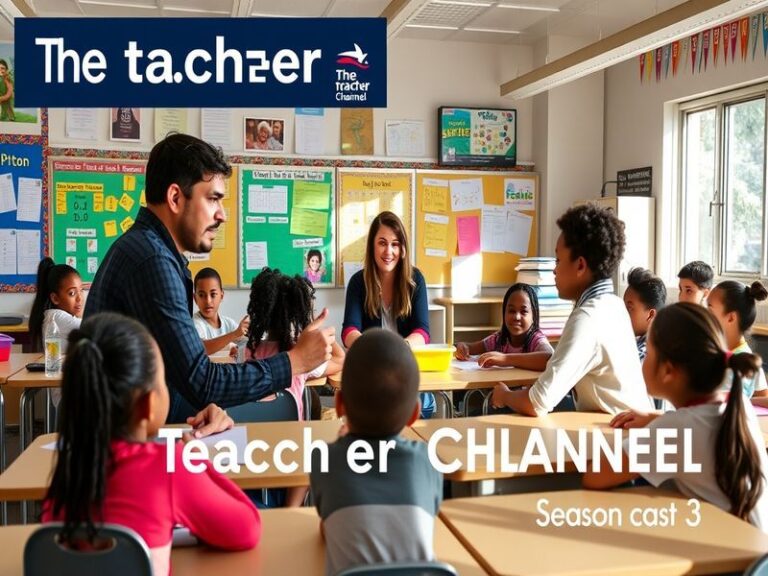 A vibrant classroom scene featuring diverse teachers engaging with students, highlighting the dynamic atmosphere of education