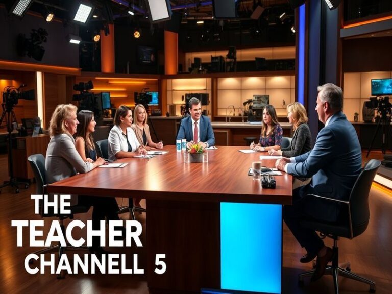 A vibrant classroom scene featuring teachers engaging with students, showcasing a lively educational environment.