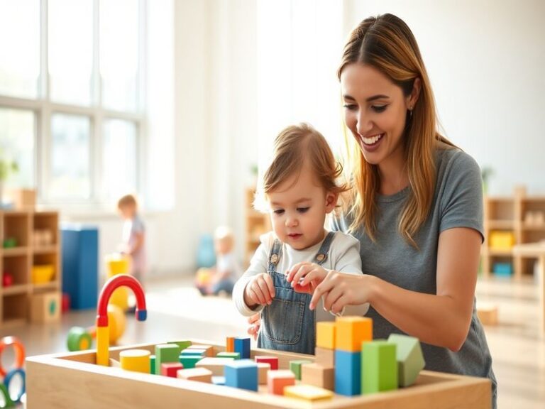 A diverse group of families enjoying time at a childcare center, showcasing various activities and interactions.