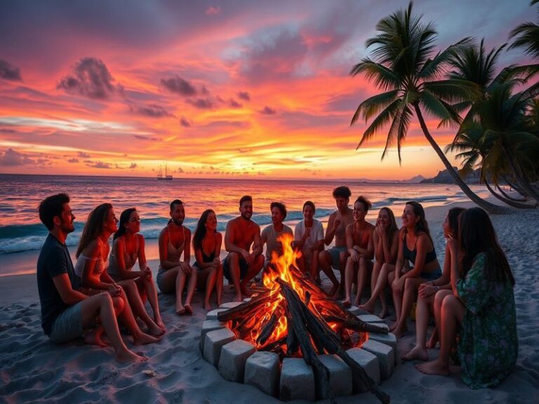 A vibrant still from the Paradise season finale, showcasing key characters in an emotional scene, set against a dramatic back