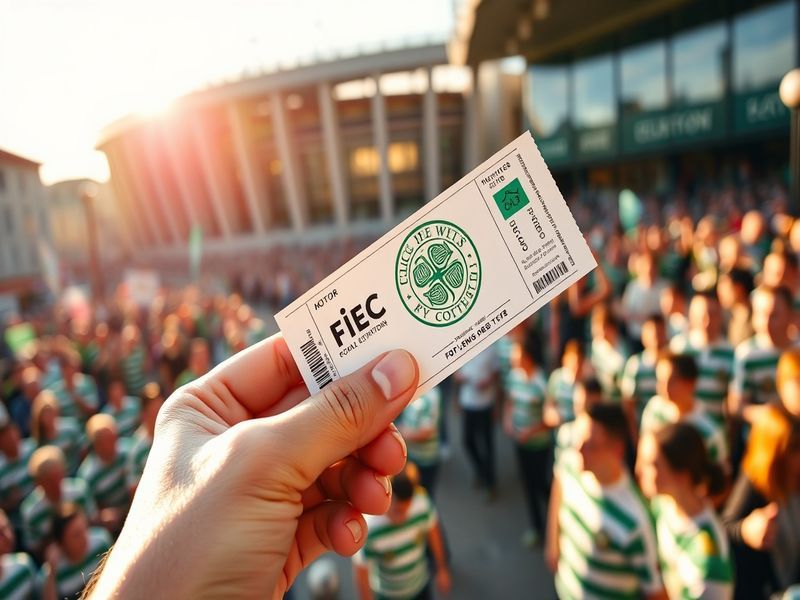 A vibrant image of Celtic Park filled with cheering fans, showcasing the iconic green and white colors of Celtic FC on matchd