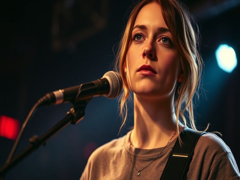 A vibrant portrait of Erica Meg Parkinson, showcasing her engaging personality and passion for storytelling, set against a ba