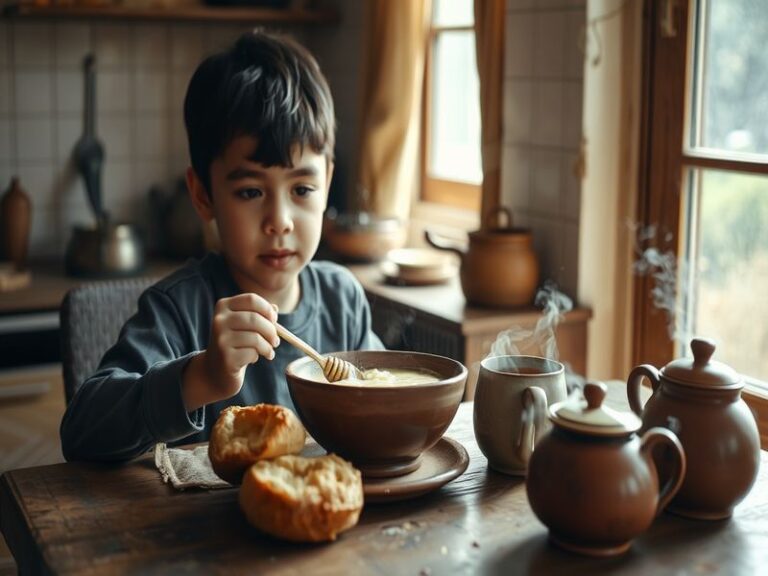 A vibrant breakfast spread featuring eggs, meats, fresh vegetables, and various sides, set on a rustic table with morning lig