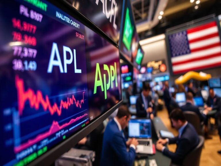 A stock market chart displaying fluctuations in APLS stock prices, with a backdrop of pharmaceutical research imagery.