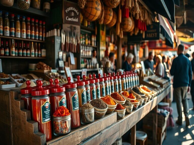 An assortment of McCormick spices and seasonings displayed in vibrant packaging, set against a rustic kitchen backdrop with h