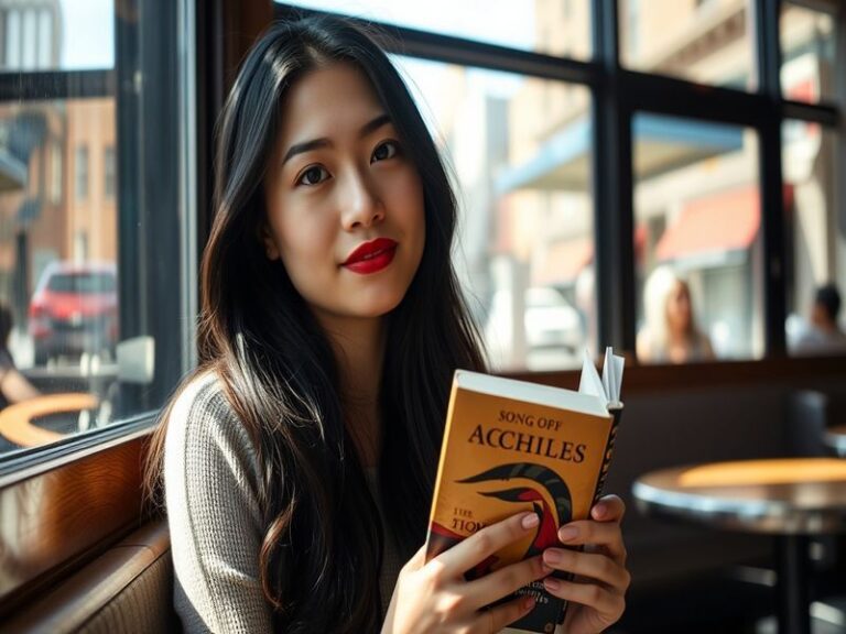A portrait of Lola Tung on a summer day, radiating youthful energy and confidence, set against a vibrant outdoor backdrop.