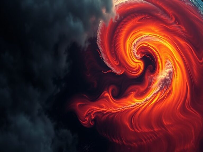 A dramatic visual of ocean waves reflecting the warm colors of a sunset, symbolizing the changing climate and its effects on