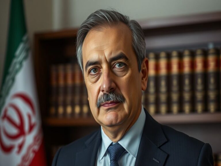 A portrait of Masoud Pezeshkian in a professional setting, showcasing his dedication to healthcare and politics.