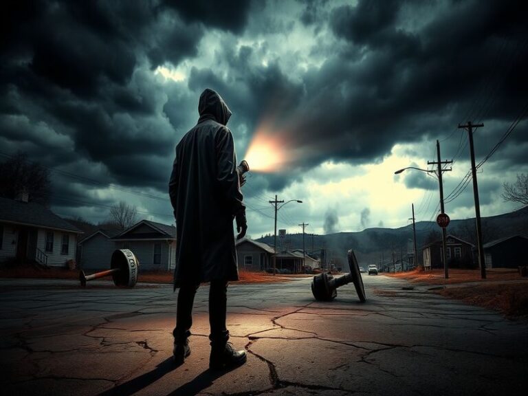 An image depicting a stormy sky over a city skyline, symbolizing the uncertainty and potential crises facing the world.