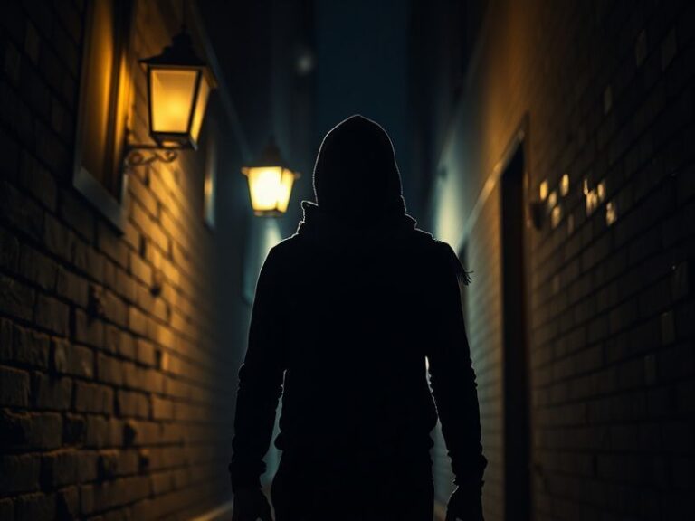 A dark, moody concert shot of The Neighbourhood performing on stage, bathed in neon lights with Tyler Glenn singing into a mi