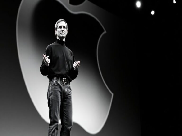 A panoramic view of Old Trafford stadium at dusk, with the iconic Manchester United crest illuminated on the facade. The fore