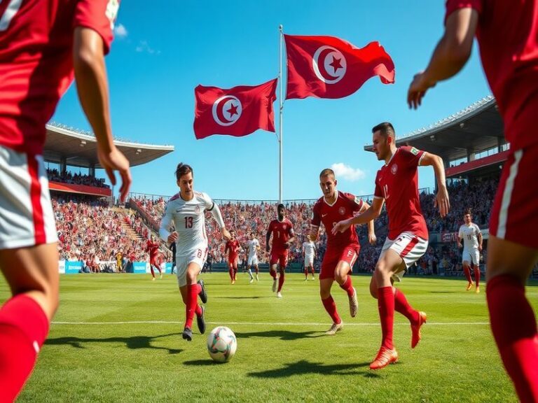 A split image showcasing the Canadian flag on one side and the Tunisian flag on the other, symbolizing the cultural and polit