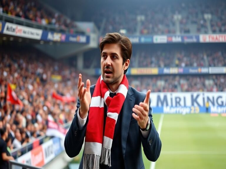 An action shot of Mauricio Pochettino on the sidelines during a match, showcasing his intense focus and tactical engagement.