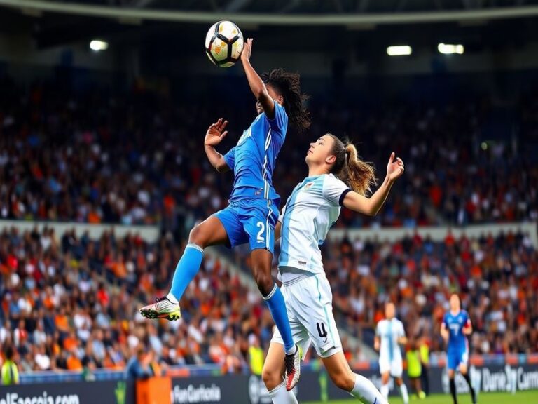 A vibrant football match scene featuring players from Argentina and Zambia in action, showcasing their national jerseys, a pa
