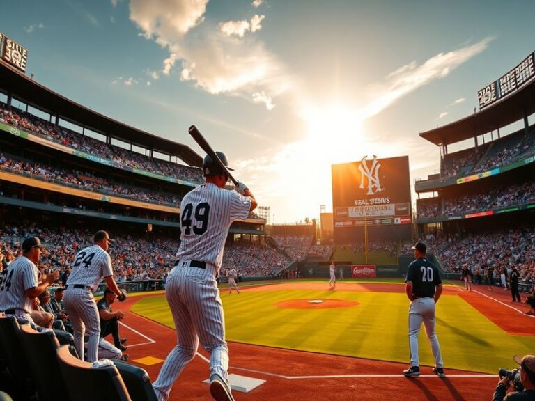 A vibrant sports bar filled with fans watching a baseball game on large screens, showcasing excitement and camaraderie.