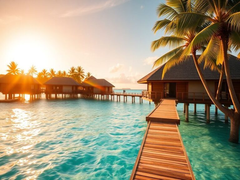 A vibrant stage set of the Paradise Show, showcasing colorful lighting and actors in dynamic poses, capturing the excitement