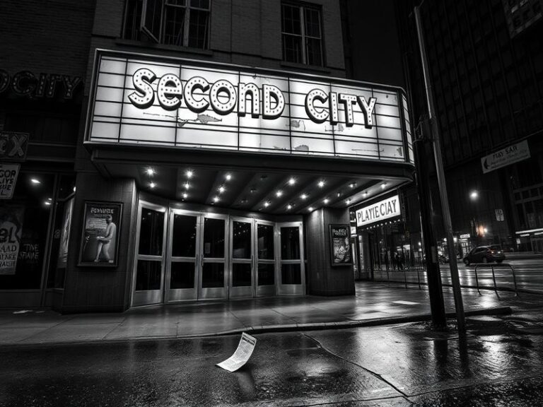 A vibrant city skyline featuring a mix of modern and historical architecture, bustling streets filled with diverse crowds, an