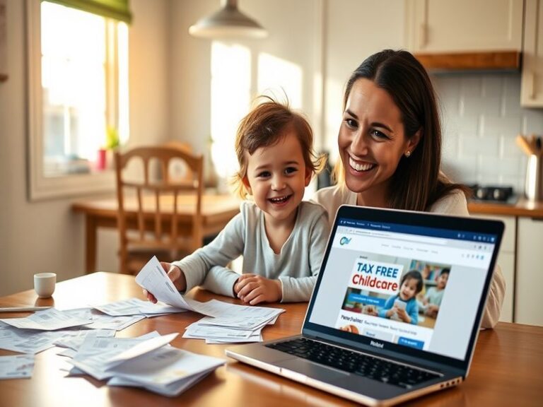 An image showing a happy family playing together in a park, symbolizing the benefits of affordable childcare.