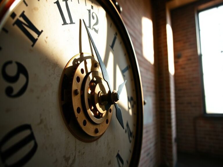 An abstract clock symbolizing urgency, with diverse cultural elements in the background, representing the global perspective