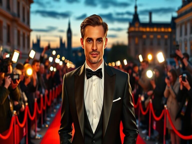 A collage featuring iconic elements of James Bond, such as a tuxedo, a classic Aston Martin, and a silhouette of a secret age