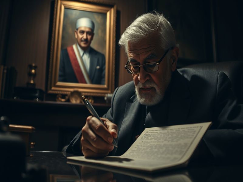 A split image showing an Iranian flag on one side and an American flag on the other, with a handwritten letter in the center.