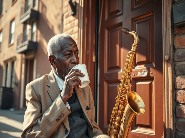 A vibrant studio photograph of Libbey Dean working on a large-scale mixed-media sculpture, surrounded by tools and sketches.