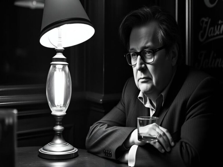 A professional headshot of Oliver Platt in his mid-60s, wearing a dark blazer over a light shirt, set against a neutral studi