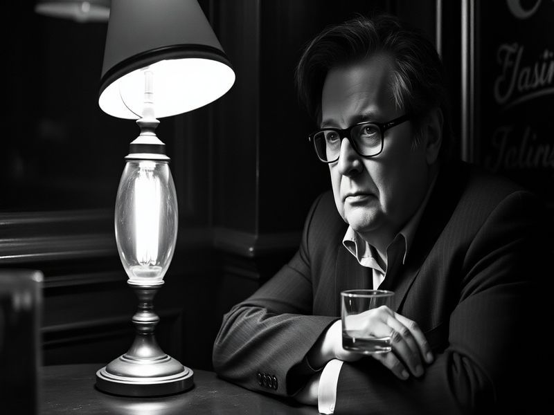 A professional headshot of Oliver Platt in his mid-60s, wearing a dark blazer over a light shirt, set against a neutral studi