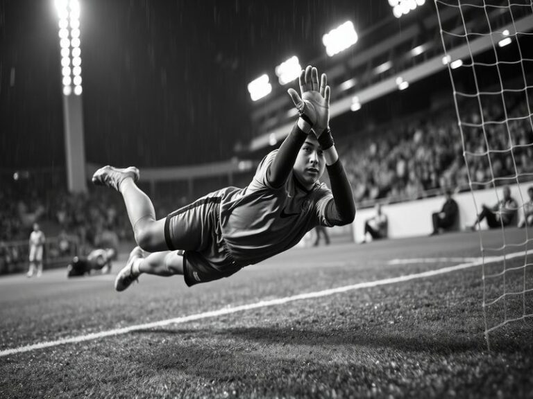 A dynamic studio shot of Gabriel Arias standing between a classical oil painting and a digital screen displaying augmented re