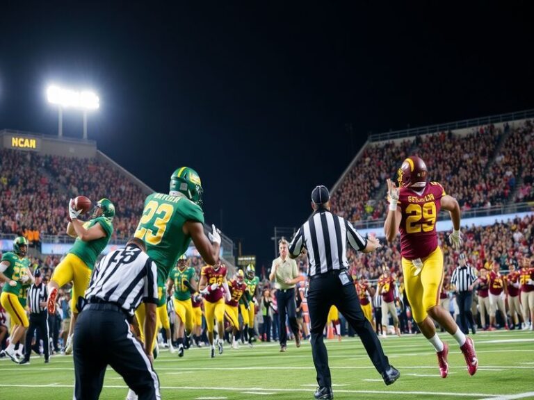 A split-screen image showing Baylor's defensive formation against Minnesota's fast-break offense, with the Target Center in M