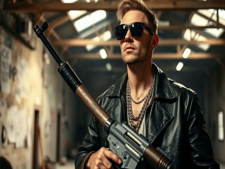 A dynamic concert photo of Machine Gun Kelly performing on stage, wearing a sleeveless shirt and holding a microphone, with v