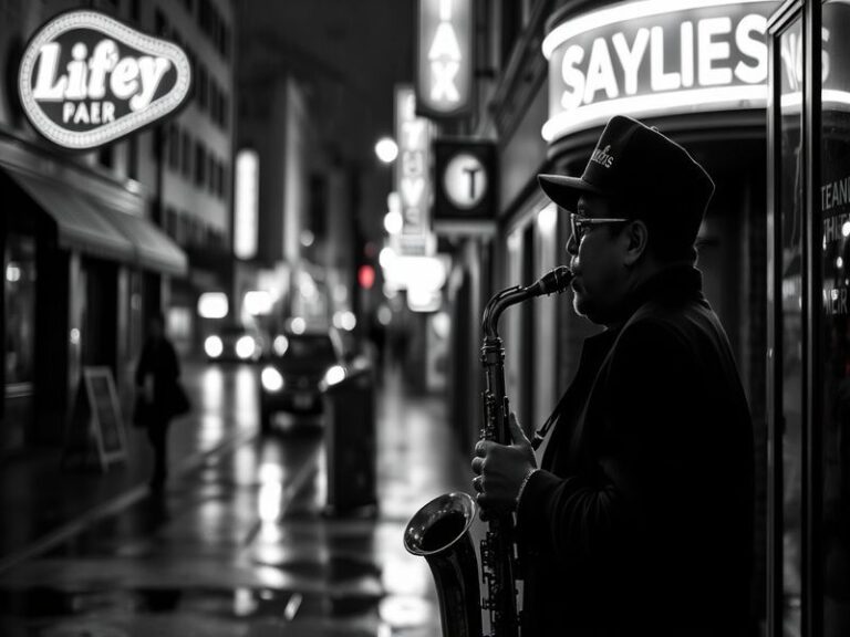 A vintage-inspired illustration of a classic Harkins theater marquee at dusk, with neon lights glowing and a line of moviegoe