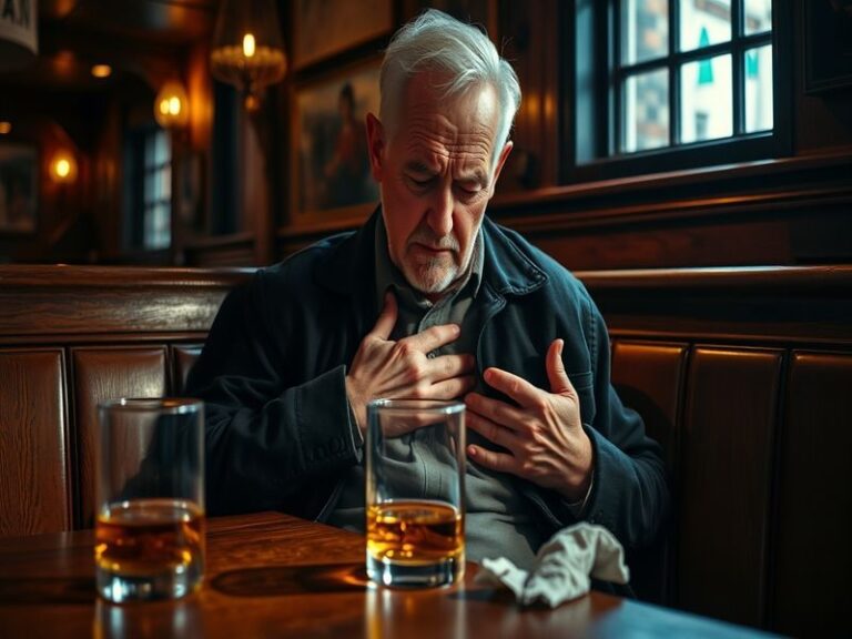 Une illustration médicale montrant un cœur avec des artères partiellement obstruées, entourée d’éléments symbolisant Glasgow