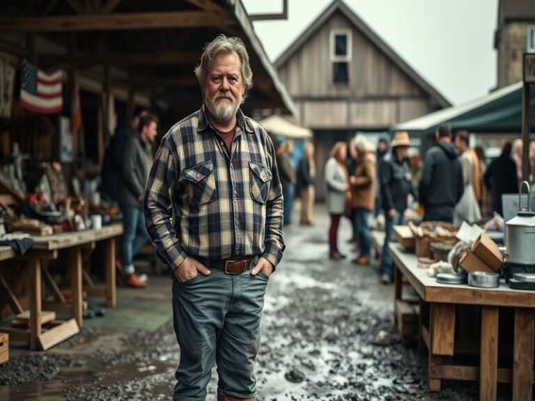 A moody shot of Kev Dingle (Michael Larder) sitting on a worn-out sofa in the Woolpack pub, with a pint of beer in hand, look