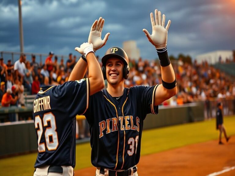A dynamic action shot of Konnor Griffin mid-match in a packed arena, showcasing his athleticism and intensity. The lighting i