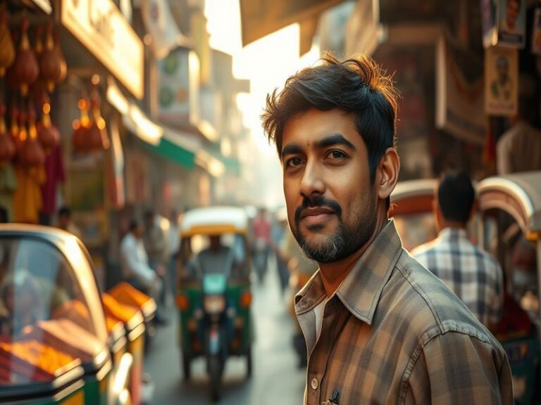 A professional headshot of Aniket Verma in a modern office setting, surrounded by digital screens displaying graphs, social m