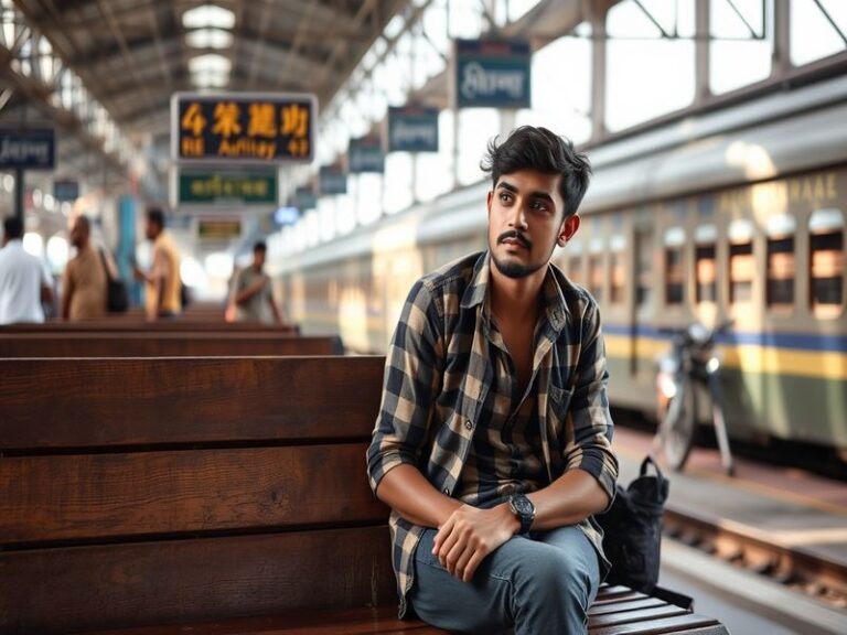 A dynamic action shot of Angkrish Raghuvanshi mid-race during a 400m hurdles event, wearing India's athletic uniform, with a