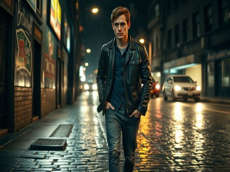 A candid portrait of Jamie Bell in his early 30s, wearing a casual jacket, set against a neutral background with soft lightin