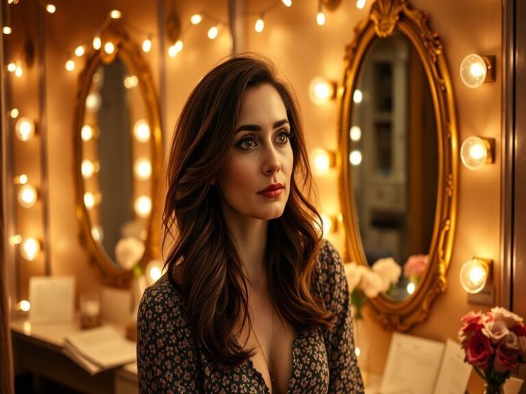 Laura Benanti in a stylish 19th-century gown as Countess Adelaide Stuyvesant in 'The Gilded Age,' with a grand New York City