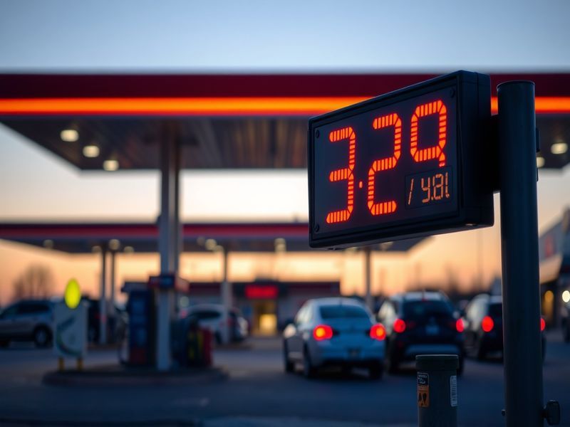 A split-image showing a gas station in a high-tax European city with expensive fuel and a gas station in a Middle Eastern cou