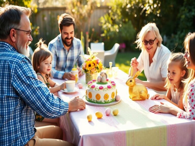 A serene spring scene with an open Bible, colorful Easter eggs, and a blooming tulip field under soft morning light, conveyin