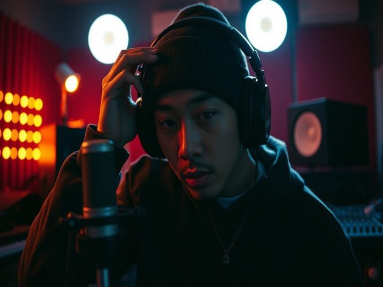 A split-image visual featuring Swae Lee in two contrasting styles: on the left, he performs on stage with a microphone, bathe