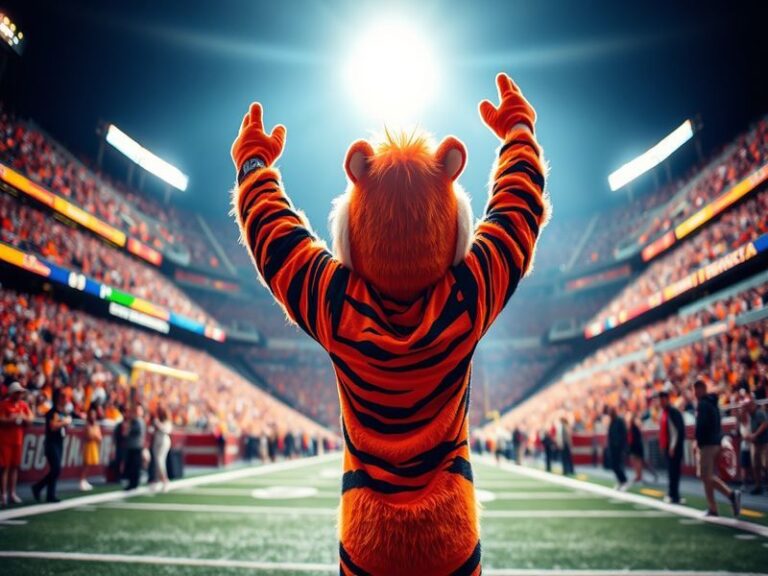 A vibrant scene at Comerica Park on Opening Day 2024, featuring the Detroit Tigers' starting pitcher on the mound with fans i